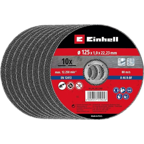 Einhell Slijpschijven dun 125x1,0 mm - 10 stuks