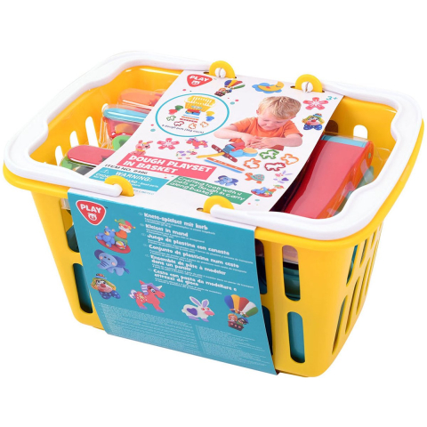 PLAY - Clay Set in Shopping Cart 4 Clay Pots
