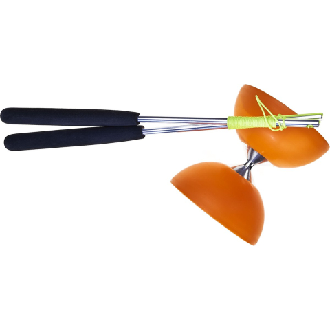 Eureka - Rubber Diabolo with Aluminum Sticks - Orange