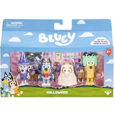 Bluey Halloween Figure 4pk.