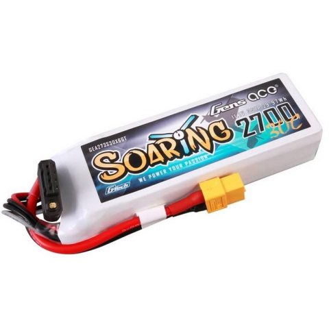 Gens ace &Tattu G-Tech Soaring 2700mAh 11.1V 30C 3S1P LiPo Battery