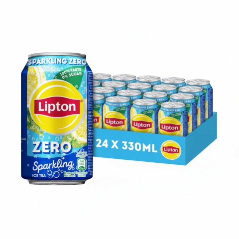 Lipton Sparkling Zero Ice Tea - 24 x 330 ml