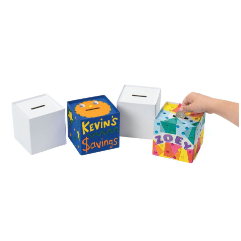 Colorations - Decorate your own Money Box Set of 12