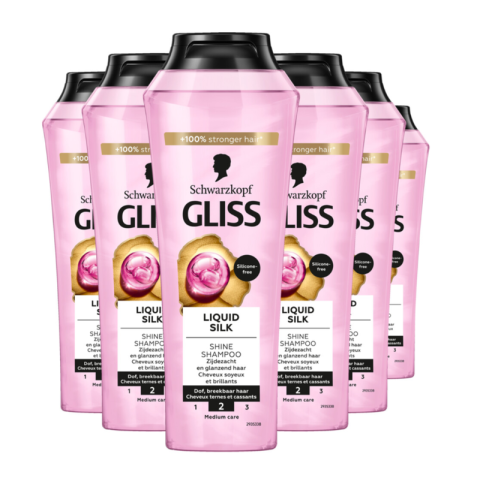 Gliss-Kur Shampoo - Vloeibare zijde, 6 x 250 ml
