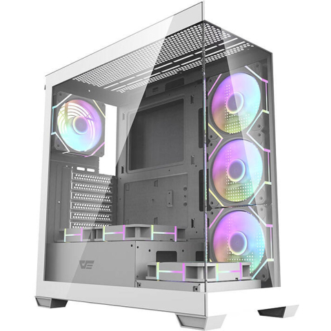 Darkflash Computer case DS900 (white) + 7 ARGB Fans - Case - Miditower - Wit