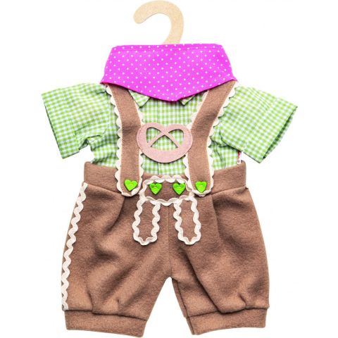 Heless Doll clothes Lederhosen with shirt and scarf 35-45 cm