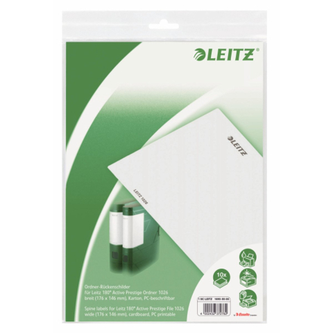 Leitz - lever arch label - grey (pack of 20)