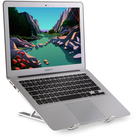 Desire2 Foldable Laptop Stand X shaped Aluminium Silver