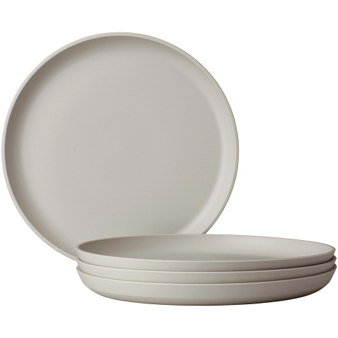 Mepal ontbijtbord silueta - 4 stuks - camping borden - nordic white