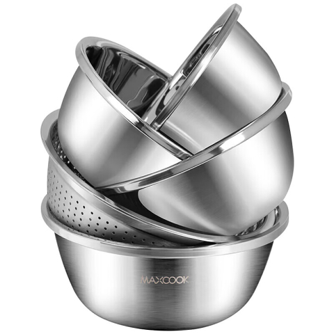 Maxiul 5-delige zeefset van RVS 304, extra groot en extra dik, 30 cm, MCWA797