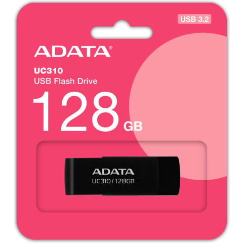 A-Data UC310 - Zwart - 128GB - USB-stick