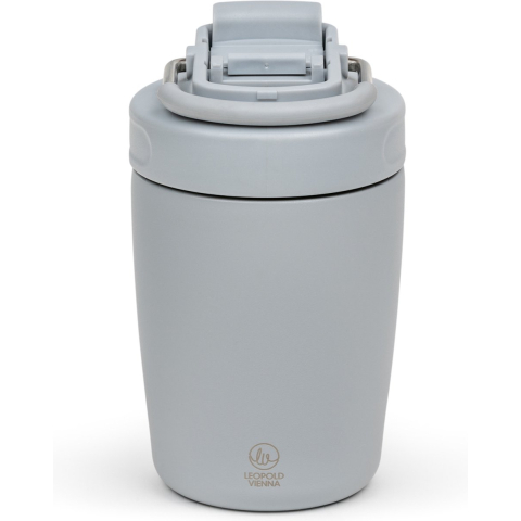 Leopold Vienna - koffiebeker rvs thermosfles to go beker moshi - grijs - 350ml