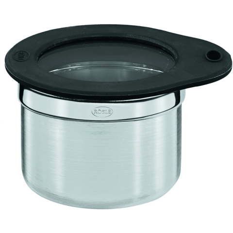 Rösle Storage canister 0.3 litres 8 x 6.5 cm Steel/Clear/Black