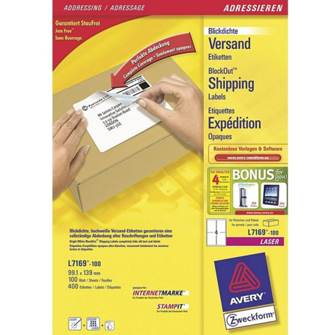 Avery Shipping labels for parcels (UltraGrip)