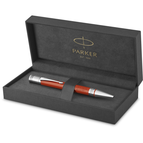 Parker Duofold Ballpoint Pen | Classic Big Rood Vintage | Gemiddeld Point Zwart Inkt Refill | Premium Gift Box