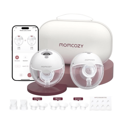 Momcozy M5 Slimme App-gestuurde Borstkolf - 2-Pack - Grijs
