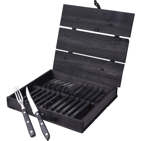 Gense Old Farmer Zwart steak/grill Bestek 12 pcs