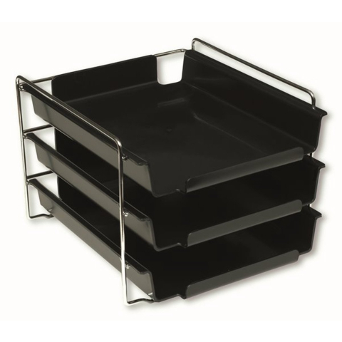 Bantex Vision Letter Trays Cash & Carry 3-Pack Zwart