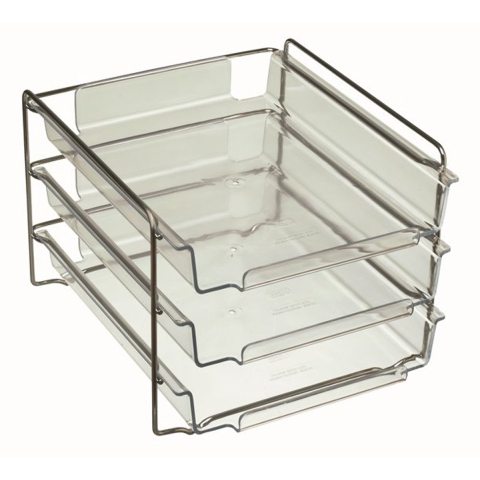Bantex Vision Letter Trays Cash & Carry 3-Pack Transparant