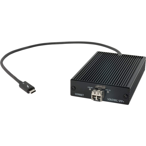 Sonnettech Solo10G SFP+ 10 Gigabit Ethernet Thunderbolt Adapter with Short-range SFP+ Transceiver