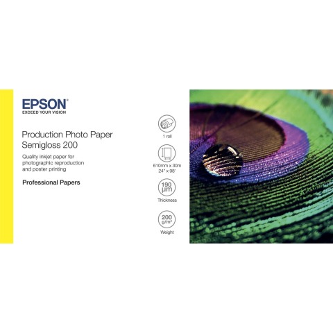 Epson Production - photo paper - 1 roll(s) - Roll (60.96 cm x 30 m) - 200 g/m²