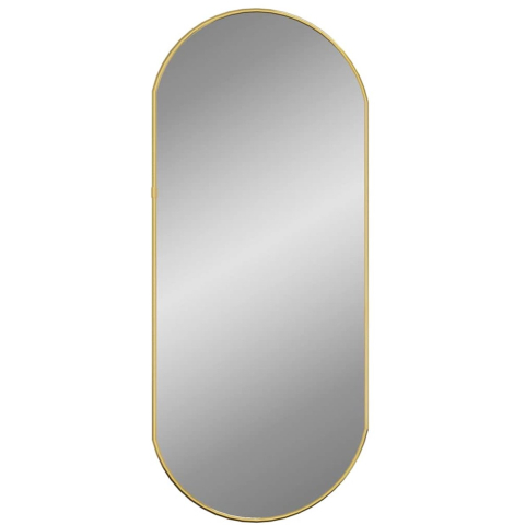 VidaXL Wandspiegel 70x30 cm ovaal goudkleurig