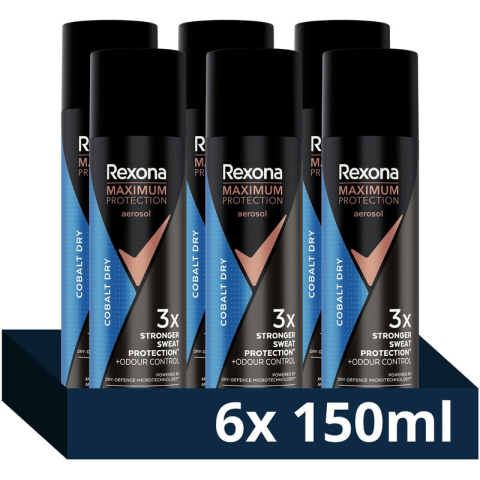 Rexona M Bodyspray Max Cobalt Dry 150 ml x6