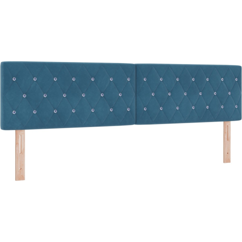 VidaXL Hoofdbord donkerblauw 180 cm fluweel