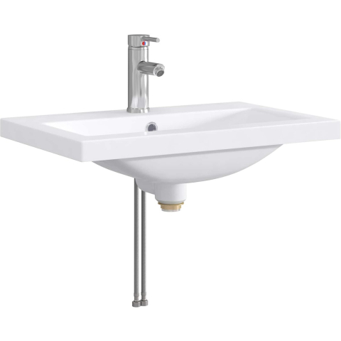 VidaXL Badkamer waskom chroom 61 x 40 x 16,5 cm metaal