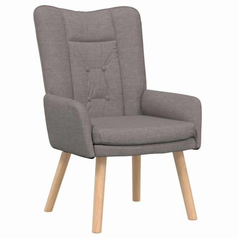 VidaXL Fauteuil taupe stof en multiplex