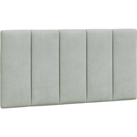 VidaXL Hoofdbordkussen "hanko" 100 cm velvet lichtgrijs