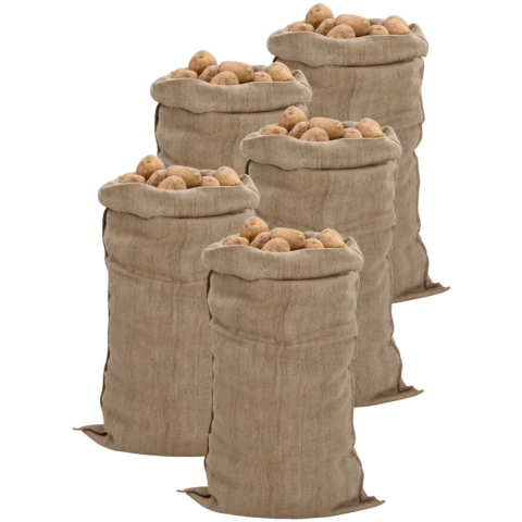 VidaXL Jutezakken 5 stuks 340 g/m² 65x135 cm 100% jute