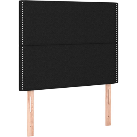 VidaXL Hoofdbord zwart 90x5x118/128 cm stof