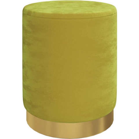 VidaXL Hocker met opbergruimte rond fluweel 31 x 37 cm mosterdgroen