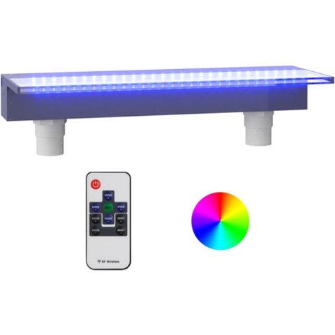 VidaXL Watervaloverlaat met rgb led's 60 cm acryl
