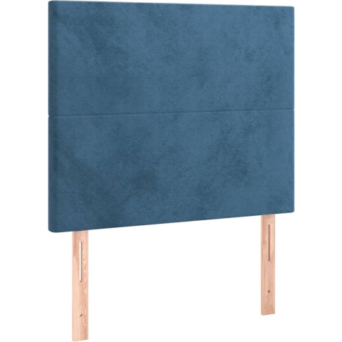 VidaXL Hoofdbord donkerblauw 100x5x118/128 cm fluweel