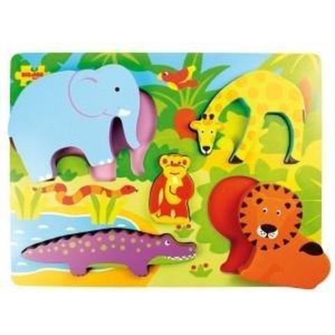 Puzzel - Safari - Dikke stukken - 5st.