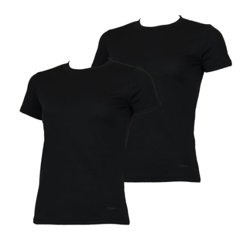 Campri Campri Dames - 2-Pack - Thermo shirt korte mouw - Zwart