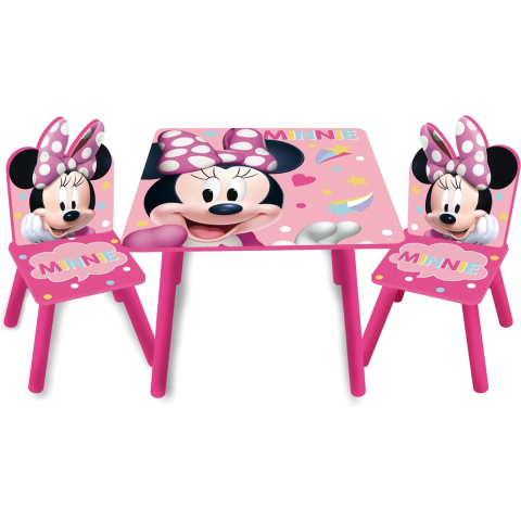 Minnie Mouse Kindertafel met 2 stoelen