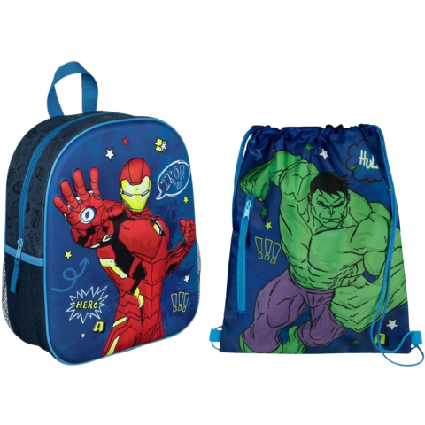 Avengers tassenset; rugzak en gymtas