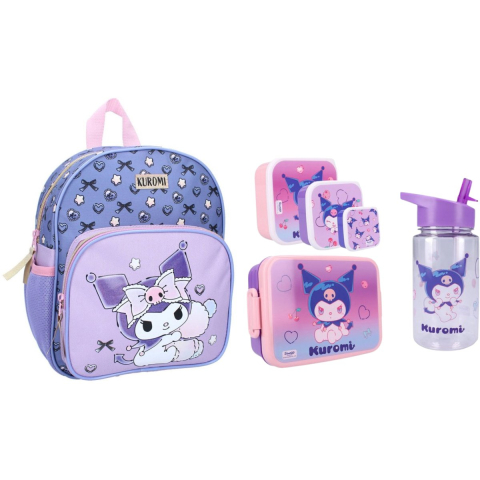 Kuromi schoolset; rugzak en lunchset