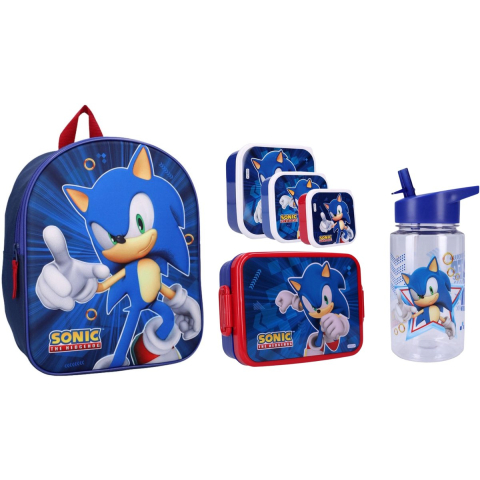 Sonic schoolset; rugzak en lunchset