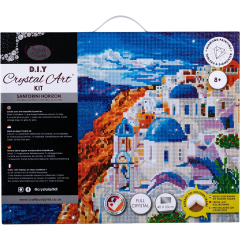 Crystal Art Kit 40x50cm Santorini Horizon Full<br>
