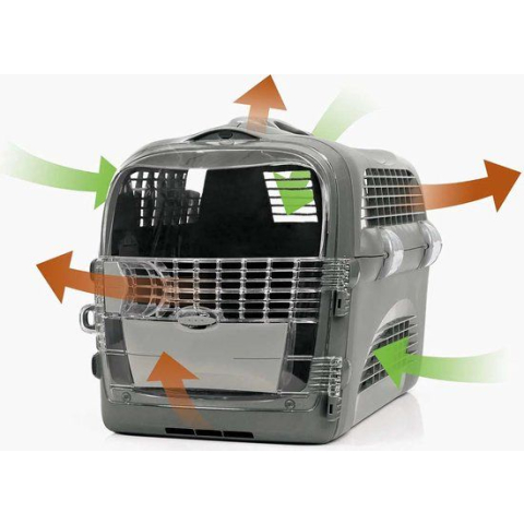 Cat It CA Cabrio - Transportbox - Boveningang en transparante deur - Blauw