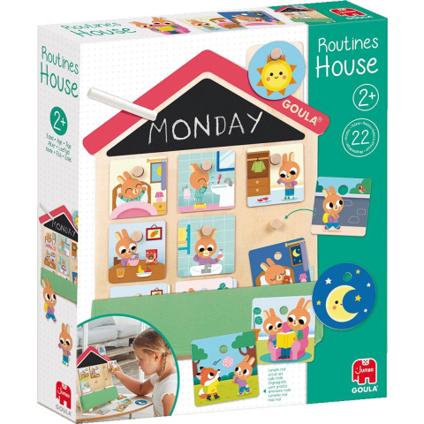 Goula - Routine Huis - Educatief Houten Spel - Vanaf 2 jaar