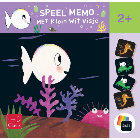 Speel memo met Klein wit visje