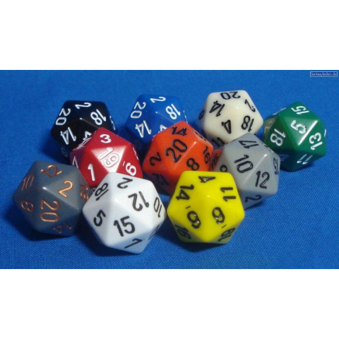 Dobbelstenen D20 (50x)