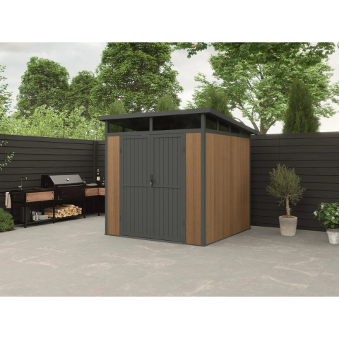 Blokhut Composiet Westwood Terra Teak 215 x 215 cm
