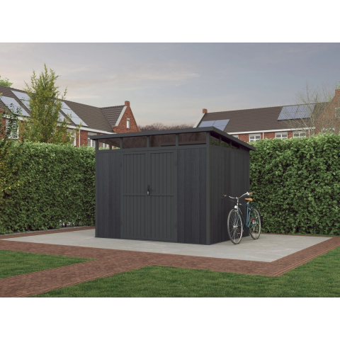 Blokhut Composiet Westwood Terra Donkergrijs 280 x 215 cm