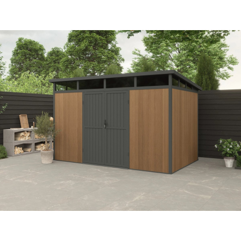 Blokhut Composiet Westwood Terra Teak - 345 x 215 cm